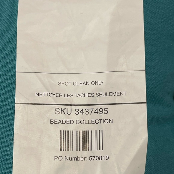 Pier 1 Beaded Floral Pillow - Picture 7 of 7